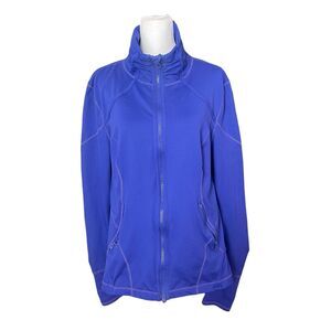 Zella XL Activewear Jacket Full Zip Front Thumb Holes Purple Long Sleeve